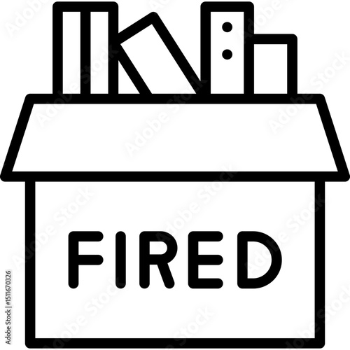 fired icon illustration design with outline