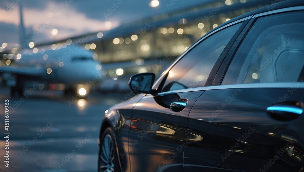Obraz premium Airport transfer car