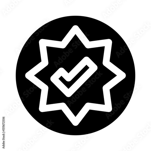 Green tick glyph icon