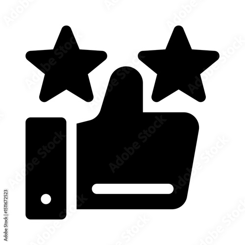 Thumbs up glyph icon