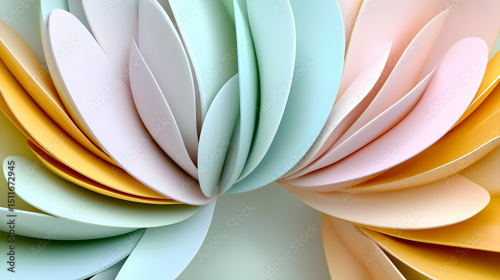 Obraz premium Abstract Colorful Swirling Shapes Design
