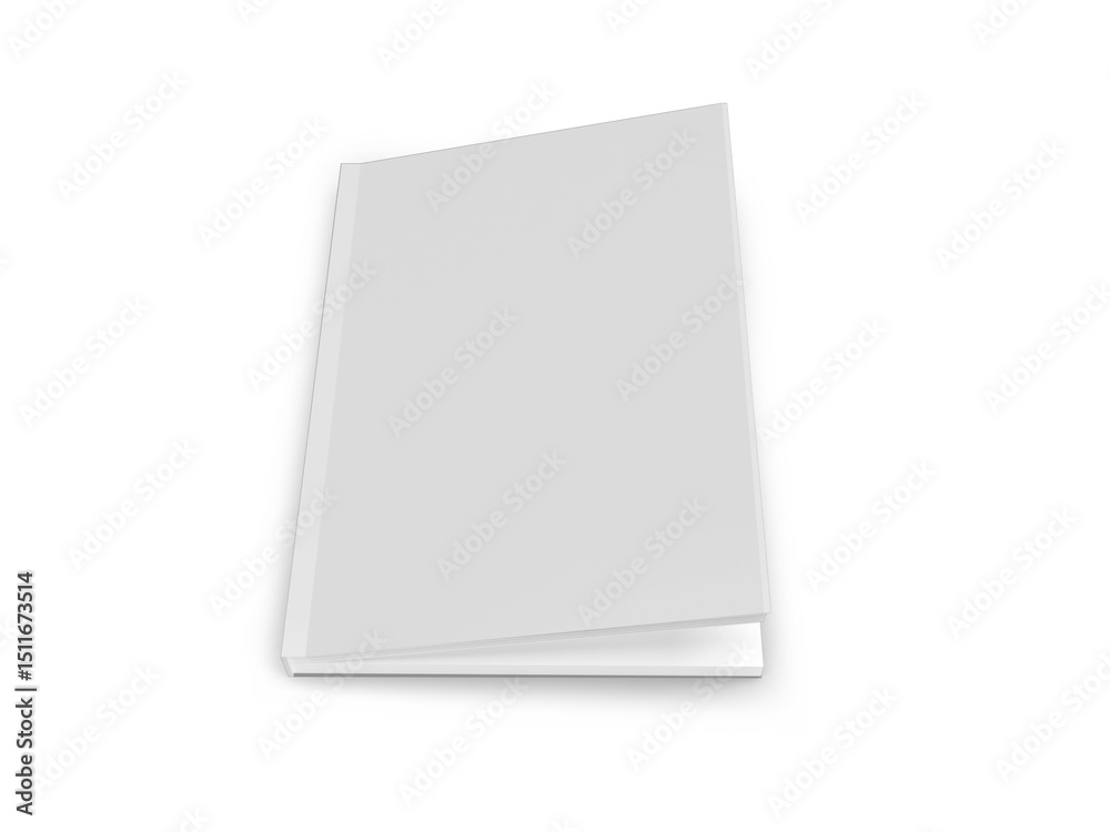 3D Illustration of Blank White Book Cover Mockup Scene on Isolated Background 3D Illustration of Blank White Book Cover Mockup Scene on Isolated Background
