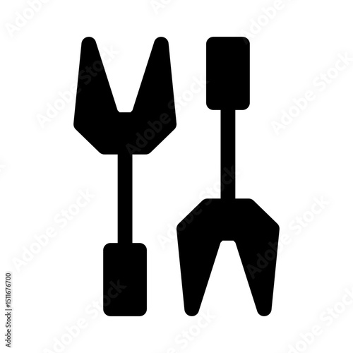 BBQ fork glyph icon