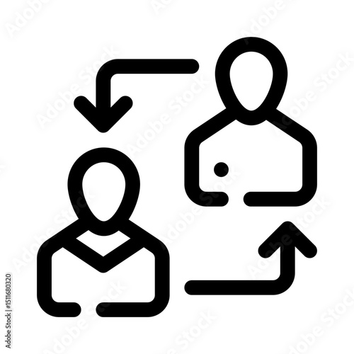 Business coaching line icon
