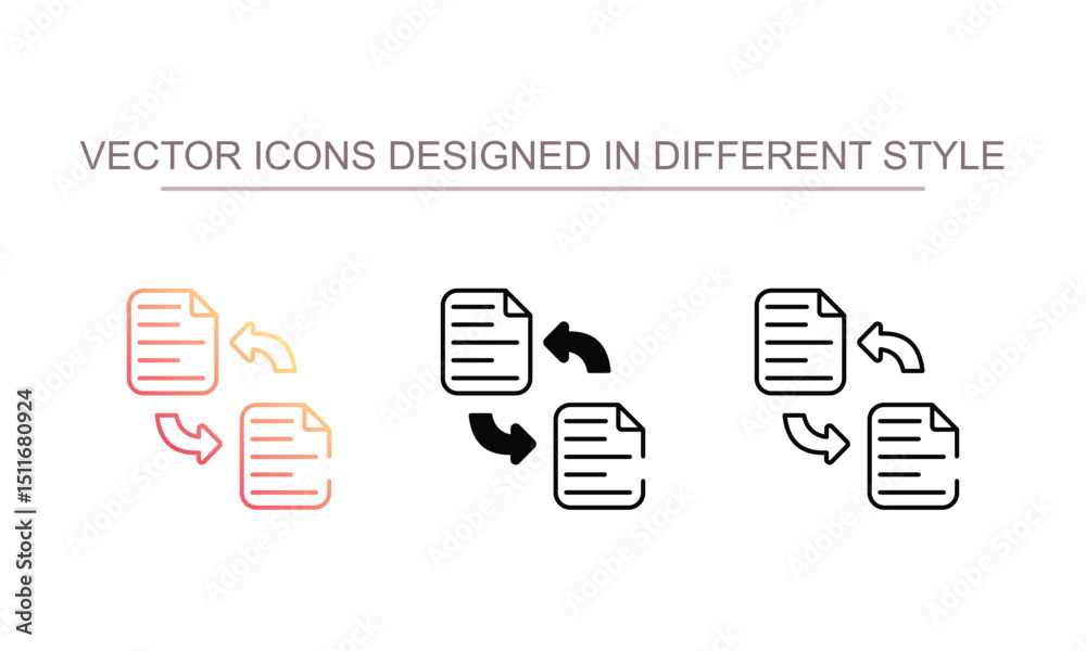 Data Synchronization icon design with white background stock illustration Data Synchronization icon design with white background stock illustration