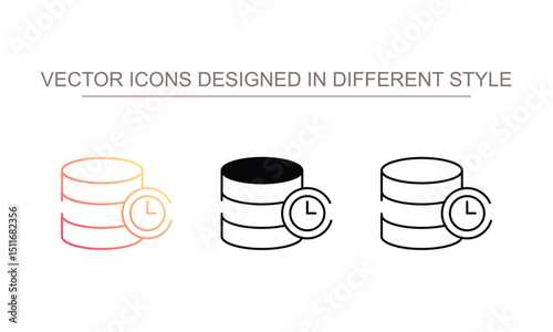 Storage Timer icon design with white background stock illustration