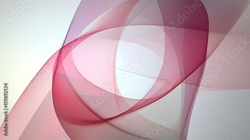 Abstract swirling ribbons in soft pastel colors