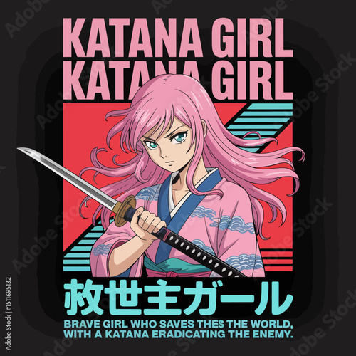 Katana Girl - Brave Samurai Warrior