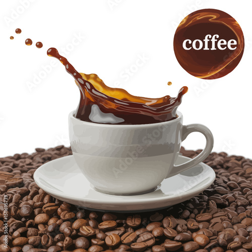 Coffee Splash and Beans