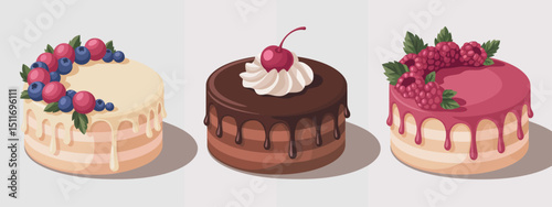 Assorted Decorative Fruit Cakes