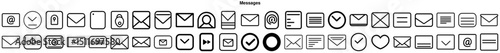 Email and Messaging Icons Pack: Communication Tools and Notification Symbols
