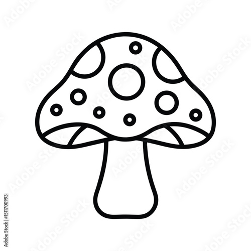 mushroom cartoon isolated on white