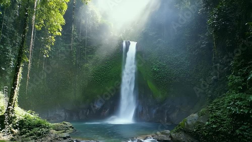 Dreamy waterfall in deep jungle