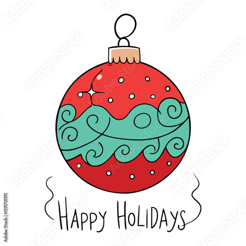 Whimsical holiday greeting card featuring abstract doodles and a playful take on Christmas cheer—perfect for spreading festive joy with a modern, artistic twist.
