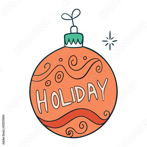 Whimsical holiday greeting card featuring abstract doodles and a playful take on Christmas cheer—perfect for spreading festive joy with a modern, artistic twist.
