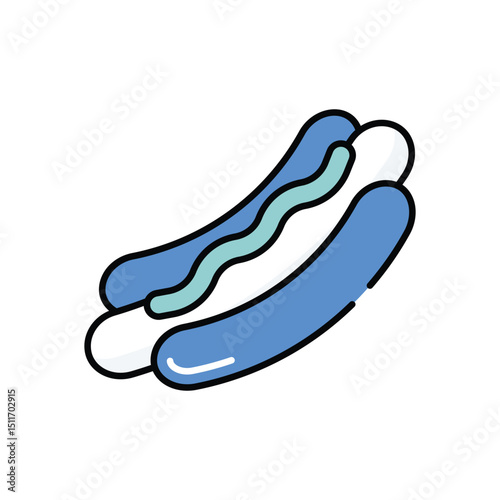 Hot Dog vector icon stock illustration