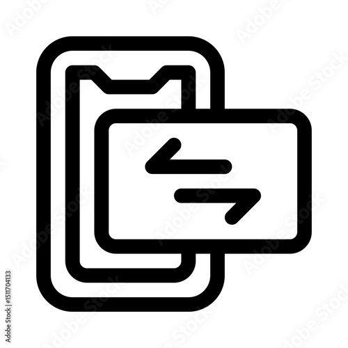 Peer to peer payment line icon