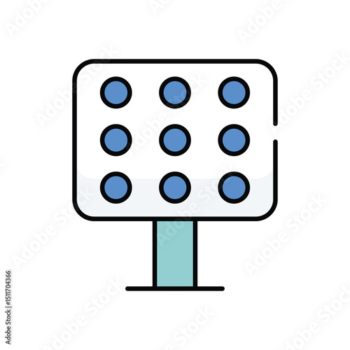 Floodlights vector icon stock illustration