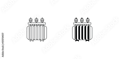 transformer set icon with white background vector stock illustration