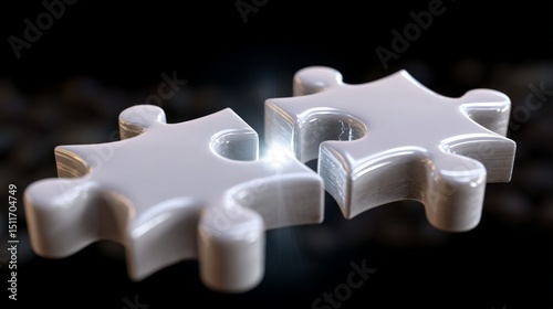 Missing puzzle piece concept symbolizing incompletion and connection photo