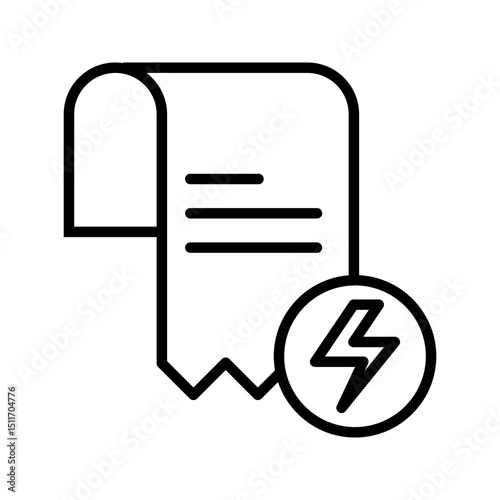 Electricity bill icon. Energy prices. Vector icon isolated on white background