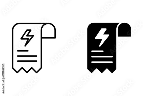 Electricity bill icon. Energy prices. Vector icon isolated on white background