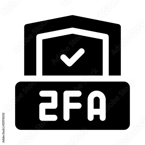 2FA Security glyph icon