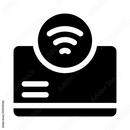 Contactless payment glyph icon