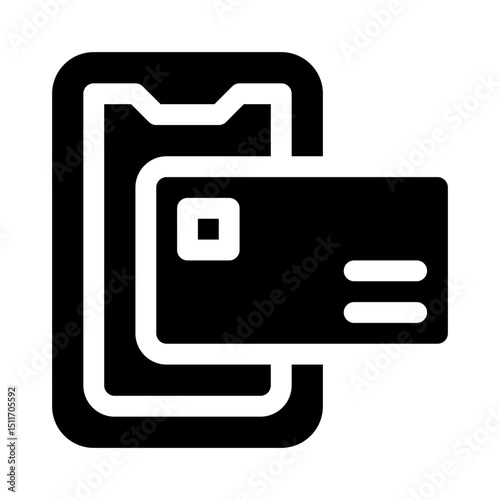 Mobile payment glyph icon