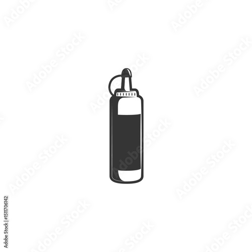 865. Sauce bottle Icon flat vector design