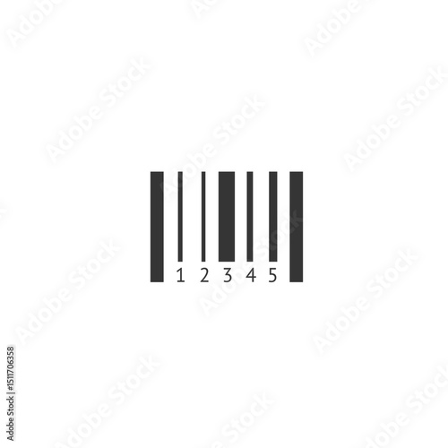 Black and white vector barcode symbol for product information and retail sales