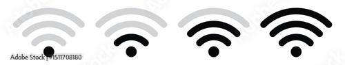 wifi icons set with level vector.