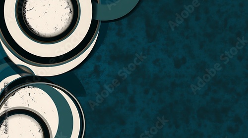 Abstract circles on dark background