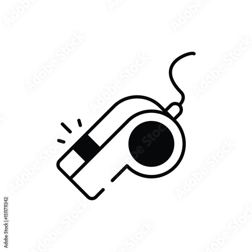 Whistle vector icon stock illustration 