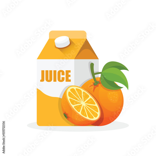 Orange juice icon in flat style. Fruit drink vector illustration on isolated background. Fresh juice sign business concept.