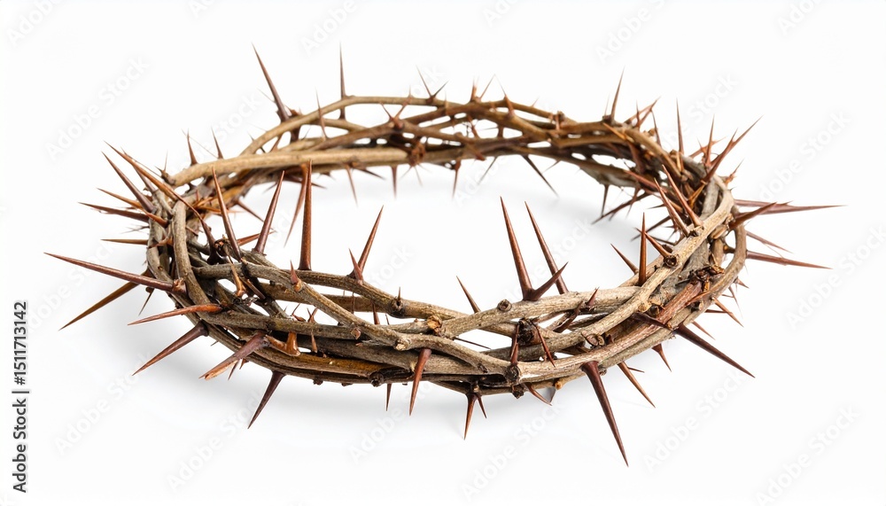 Fototapeta premium Crown of thorns isolated on white background
