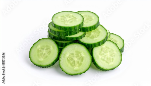 Cucumber stack isolated on white background 