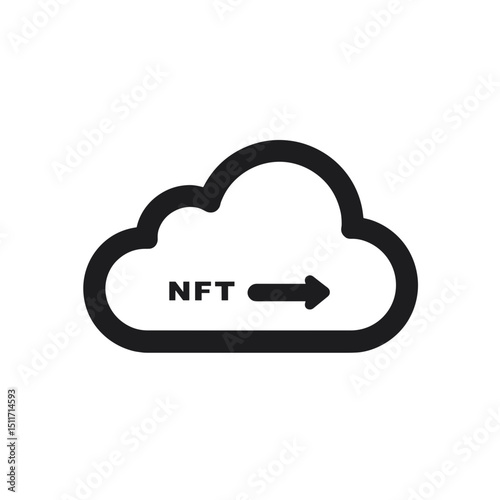 Minimalist cloud icon depicting NFT backup, digital clarity