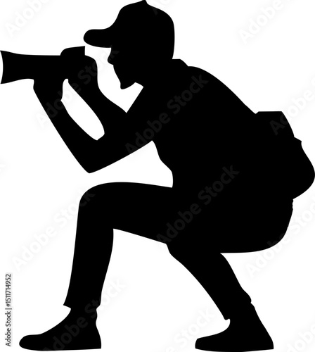 silhouette of a photographer taking pictures