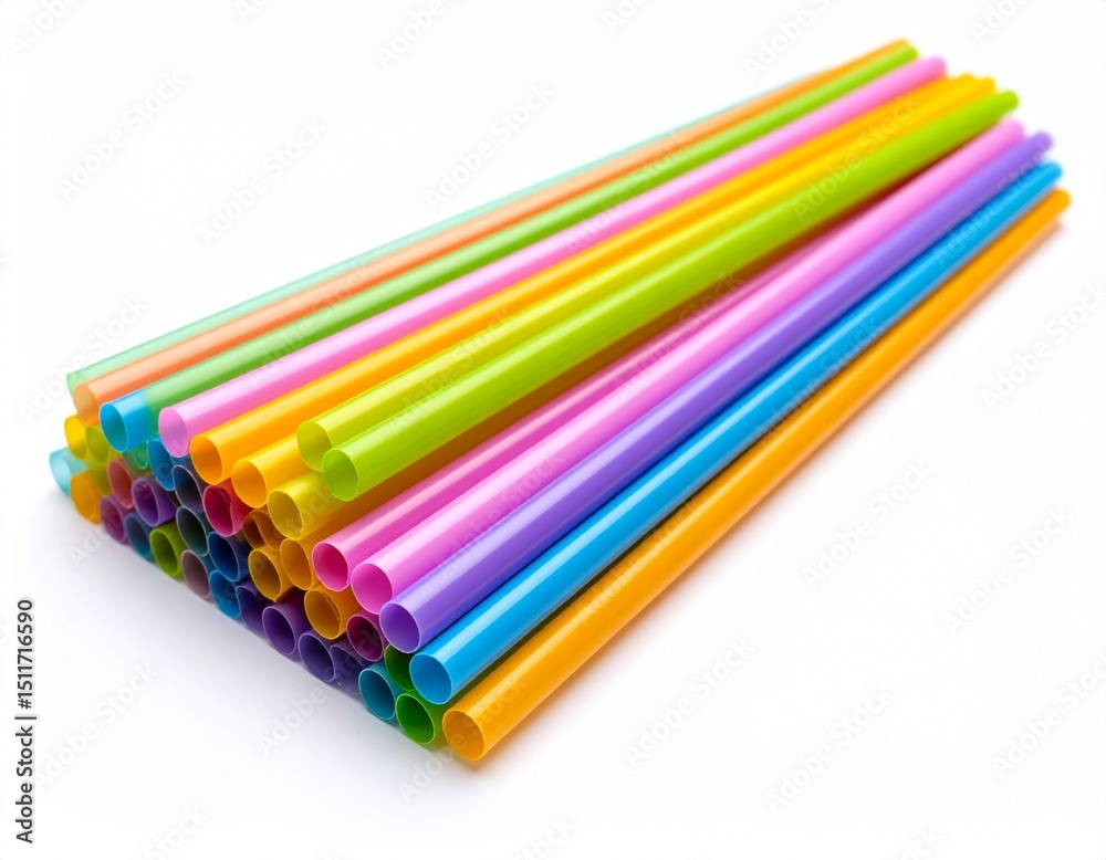 Fototapeta premium Drinking straw isolated on white background 