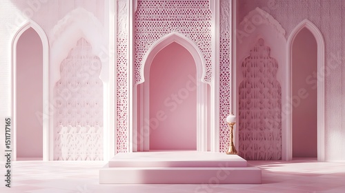 Pink Islamic archway