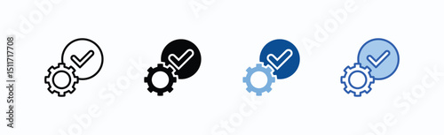 Mark Icon Sheet Multiple Style Collection Isolated Vector