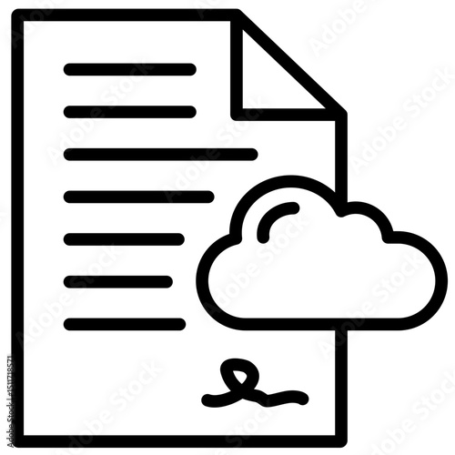 Cloud Contract Icon