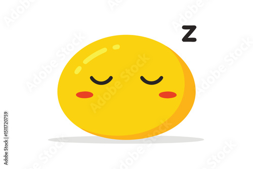 Peaceful yellow emoji with closed eyes and z s