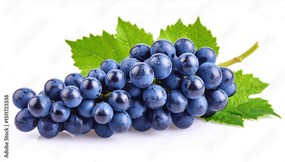 Fototapeta premium Fresh grape vine isolated white background