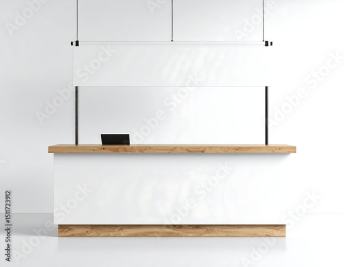 Minimalist white hanging light fixture