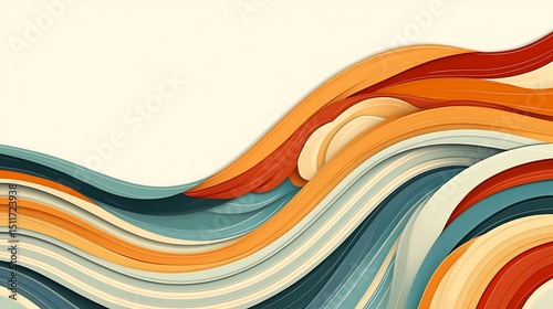 Abstract wavy layered colorful background