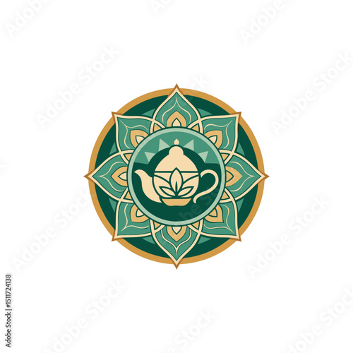 tea shop logo design vector 