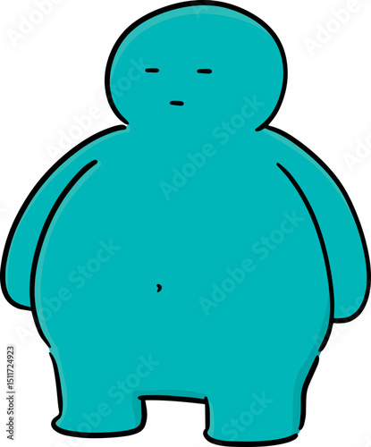 Illustration of fat man
