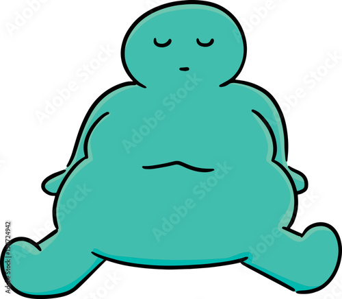 Illustration of fat man
